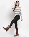 Shop Women's Multicolor Striped Regular Fit Sweater