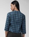Shop Women's Teal Blue & Beige Checked Lightweight Tailored Jacket-Design