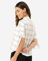 Shop Women White & Black Checked Shirt Style Top-Design