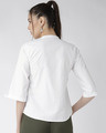 Shop Women White Classic Regular Fit Solid Casual Shirt-Design