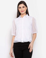 Shop Women's White Printed Casual Shirt-Front