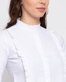 Shop Women's White Regular Fit Solid Casual Shirt