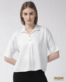 Shop Women White Regular Fit Solid Casual Shirt-Front