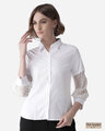 Shop Women White Regular Fit Solid Semiformal Shirt-Front