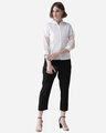 Shop Women White Regular Fit Solid Semiformal Shirt