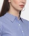 Shop Women's White Regular Fit Striped Casual Shirt