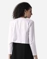 Shop Women White Solid Crop Button Shrug-Design