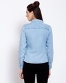 Shop Women's Blue Solid Denim Shirt-Design