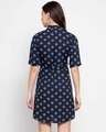 Shop Women's Navy Blue Polka Dots Regular Dress-Design