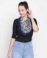 Shop Women's Viscose Rayon Blue Scarf-Front