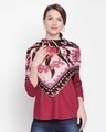 Shop Womens Viscose Rayon Pink Scarf-Front