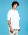 Shop Men's White Super Loose Fit T-shirt-Full