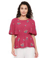 Shop Women's Sugarberry Embroidered Flared Top-Front