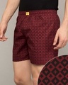 Shop Men's Red All Over Suits Harlequin Printed Boxers-Front