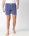 Shop Summer Vibes Blue Knitted Boxers-Front