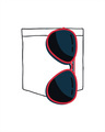 Shop Sunglasses Basic Round Hem T-Shirt-Full