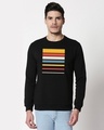 Shop Sunset Block Fleece Sweatshirt Black-Front