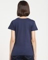 Shop Women's Blue Sunset Block Printed Slim Fit T-shirt-Design