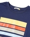 Shop Women's Blue Sunset Block Printed Slim Fit T-shirt