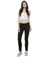 Shop Super Skinny Side Women's Black Denim Jeans-Design