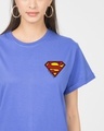 Shop Superman Badge Boyfriend T-Shirt (SL)-Front