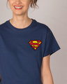Shop Superman Badge Boyfriend T-Shirt (SL)-Front