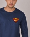 Shop Superman Badge Fleece Light Sweatshirt (SL)-Front
