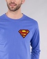 Shop Superman Badge Full Sleeve T-Shirt (SL)-Front