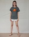 Shop Superman Break The Wall Boyfriend T-Shirt (SML)-Design