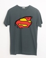 Shop Superman Break The Wall Half Sleeve T-Shirt (SML)-Front