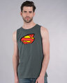 Shop Superman Break The Wall Vest (SML)-Front