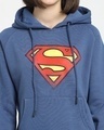 Shop Superman Classic Logo Sweatshirt Hoodie (SML)