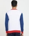 Shop Men's White Superman Color Block Flat Knit Sweater-Full