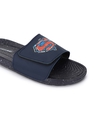 Shop Men's Blue Superman Distortion Comfysole Sliders