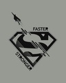 Shop Superman Faster Stronger Boyfriend T-Shirt (SML)-Full