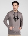 Shop Superman Faster Stronger Fleece Hoodie (SML)-Front