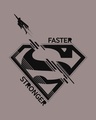 Shop Superman Faster Stronger Fleece Hoodie (SML)-Full