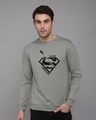 Shop Superman Faster Stronger Fleece Light Sweatshirt (SML)-Front