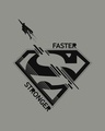 Shop Superman Faster Stronger Full Sleeve T-Shirt (SML)-Full
