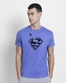 Shop Superman Faster Stronger Half Sleeve T-Shirt (SML)-Front