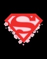 Shop Superman Floral Boyfriend T-Shirt Black (SML)