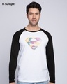 Shop Superman Line Art(SL) - Sun Active Full Sleeve Raglan T-Shirt-Design