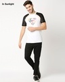 Shop Superman Line Art(SL) - Sun Active Mesh Round Neck Varsity T-Shirt