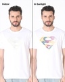 Shop Superman Line Art Sun Active T-Shirt (SL)-Front