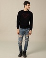Shop Superman Line Fleece Light Sweatshirt (SML)-Design