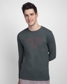 Shop Superman Line Full Sleeve T-Shirt (SML)-Front