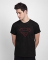 Shop Superman Line Half Sleeve T-Shirt (SML)-Front