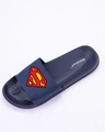Shop Superman Men's Printed Lightweight Sliders