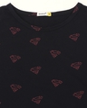 Shop Men's Black Superman All Over Printed T-shirt