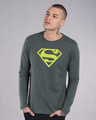 Shop Superman Neon Full Sleeve T-Shirt (SML)-Front